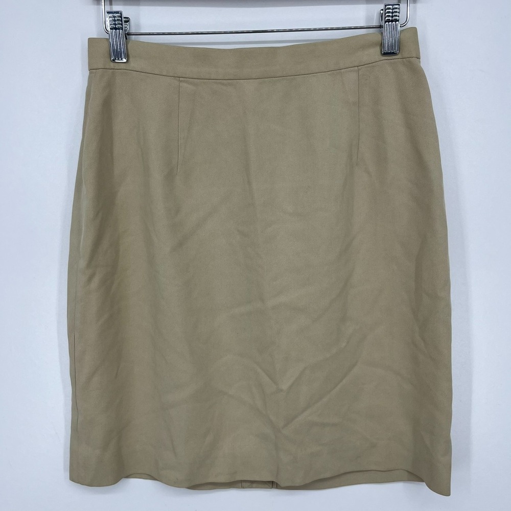 Banana Republic Skirt Women's Size 8‎ Beige Pencil Silk Pull On Solid
